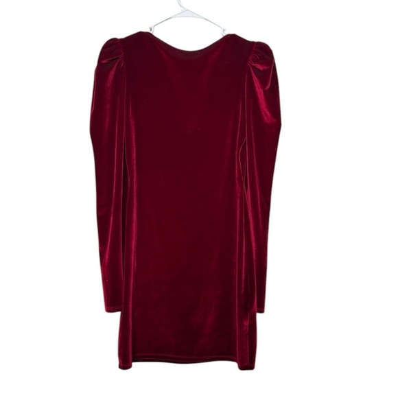 Reformation Lunar Velvet Dress In Crimson Size Small - Picture 5 of 10